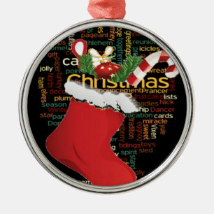 HoHoHo! Merry Christmas GIFTS and a Happy New Year Silbernes Ornament