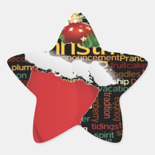 HoHoHo! Merry Christmas GIFTS and a Happy New Year Stern-Aufkleber (Vorderseite)