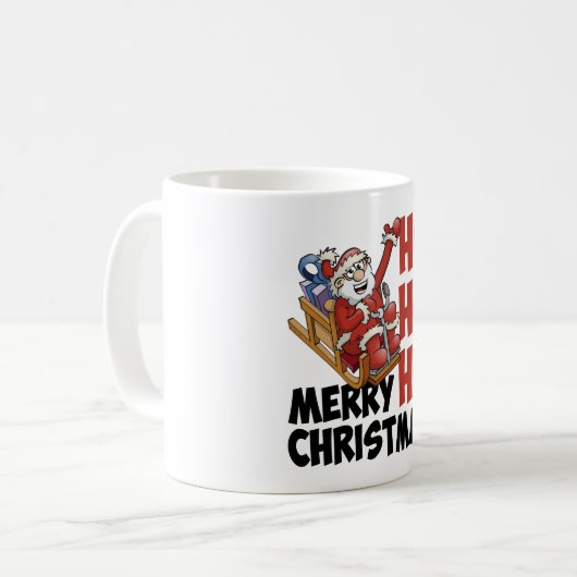 Hohoho Merry Christmas. Kaffeetasse (Vorderseite Links)