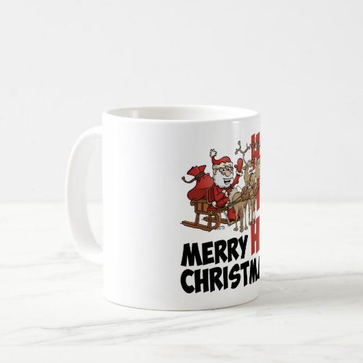 Hohoho Merry Christmas. Kaffeetasse (Vorderseite Links)