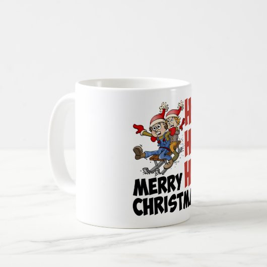 Hohoho Merry Christmas. Kaffeetasse (Vorderseite Links)