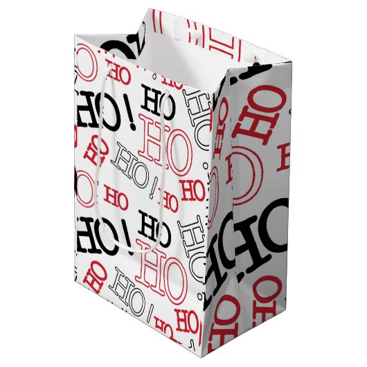 HoHoHo Mittlere Geschenktüte (Vorderseite Schrägansicht)