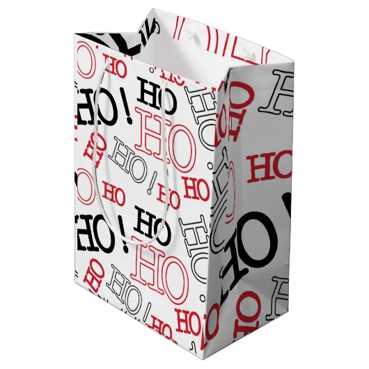 HoHoHo Mittlere Geschenktüte (Rückseite Schrägansicht)