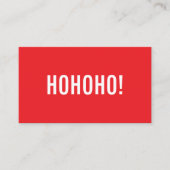 HOHOHO! Modern Coole Minimale Santa-Service Rot Visitenkarte (Vorderseite)