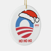 HoHoHo Obama personalisierte Verzierung Keramikornament (Rechts)