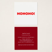 HOHOHO! Professioneller Weihnachtsmann Rot Visiten (Vorne & Hinten)