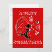 HoHoHo Sankt frohe Weihnachten fertigen Karten (Vorne/Hinten)