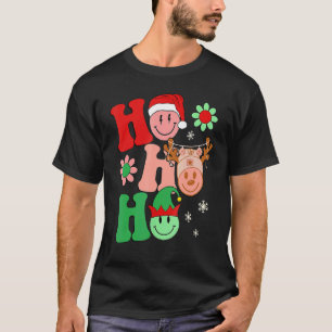 HoHoHo Santa Christmas outfit Holiday Kids Groovy T-Shirt