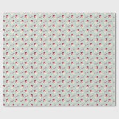 HOHOHO Santa Claus auf Minze Green Geschenkpapier (Flach)