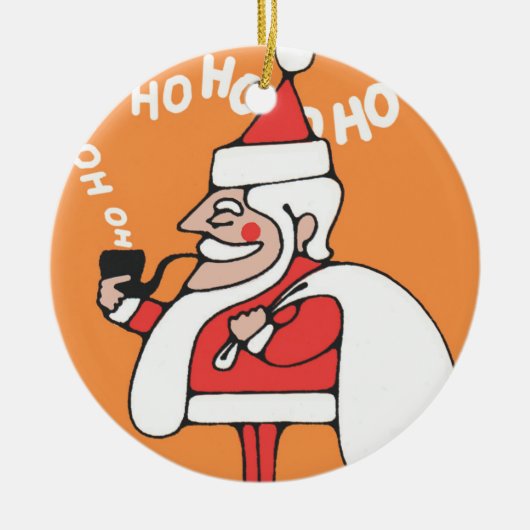 HoHoHo Verzierung Keramikornament (Vorne)