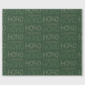 Hohoho Weihnachten salbeigrün Geschenkpapier (Flach)