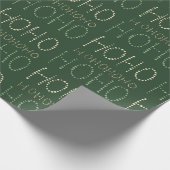 Hohoho Weihnachten salbeigrün Geschenkpapier (Ecke)