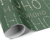 Hohoho Weihnachten salbeigrün Geschenkpapier (Rolleneckpunkt)