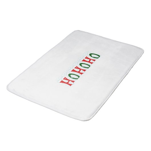 HOHOHO Weihnachtsmann Badematte (Schrägansicht)