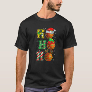 HOHOHO Weihnachtsmann Elf Rentier Basketball Bälle T-Shirt