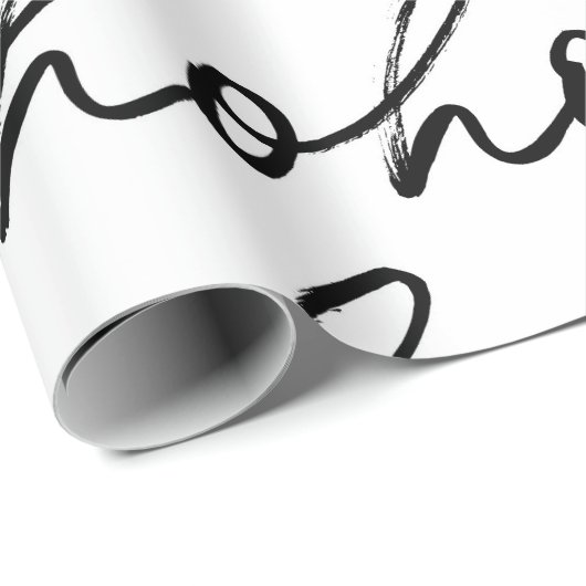 HoHoHo Weihnachtsmuster Geschenkpapier (Rolleneckpunkt)