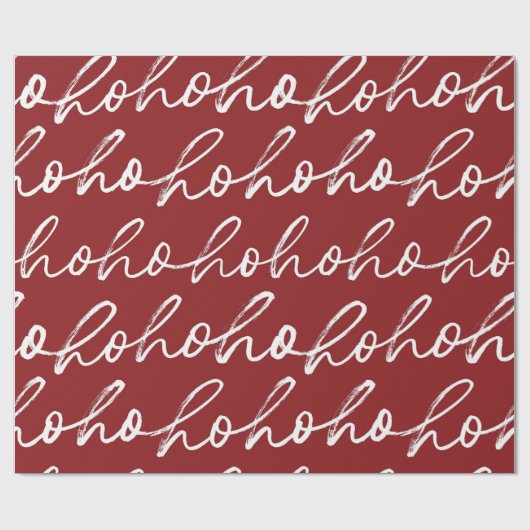 HoHoHo Weihnachtsmuster Geschenkpapier (Flach)