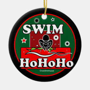 HoHoHo WeihnachtsSchwimmen Keramikornament