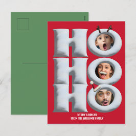HOHOHOHO! Erstellen Sie Ihre eigene Urlaubskarte! Feiertagspostkarte