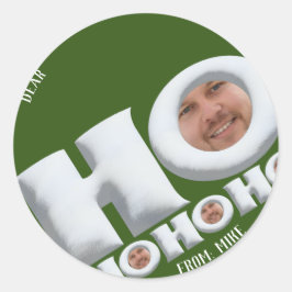 HOHOHOHO! Funny Papa Gesicht Weihnachtsgeschenke S Runder Aufkleber