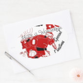 HOHOHOHO haben ein wunderbares Weihnachten mit Dan Ovaler Aufkleber (Umschlag)