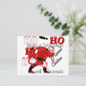 HOHOHOHO haben ein wunderbares Weihnachten mit Dan Postkarte (Stehend Vorderseite)
