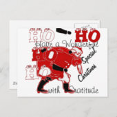 HOHOHOHO haben ein wunderbares Weihnachten mit Dan Postkarte (Vorne/Hinten)