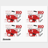 HOHOHOHO haben ein wunderbares Weihnachten mit Dan Rechteckiger Aufkleber (Blatt)