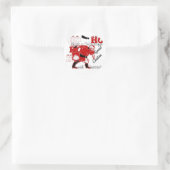 HOHOHOHO haben ein wunderbares Weihnachten mit Dan Runder Aufkleber (Tasche)