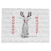 HOHOHOWOOOF WEIMARANER GESCHENK-TASCHE GROßE GESCHENKTÜTE (Rückseite)