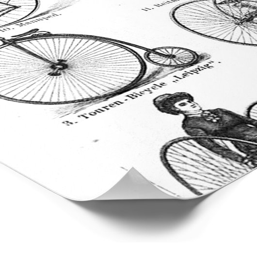 Hohrradpenny-Farthing Poster (Ecke)