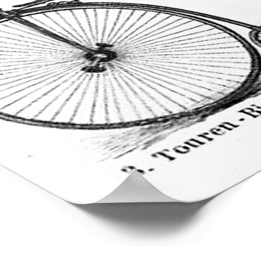 Hohrradpenny-Farthing Poster (Ecke)