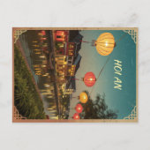 Hoi An Lantern Stadt in Golden Retro Tone Postkarte (Vorderseite)