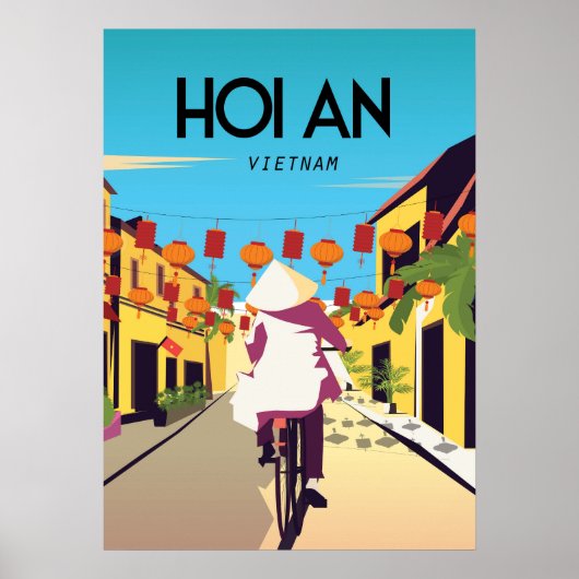 HOi An Town Vietnam Reiseplakat Fahrrad Poster (Vorne)