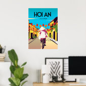 HOi An Town Vietnam Reiseplakat Fahrrad Poster (Heimbüro)
