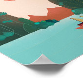 HOi An Town Vietnam Reiseplakat Poster (Ecke)