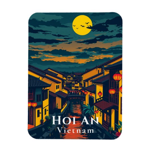 Hoi An Vietnam Ancient Town Lanterns Postcard Magnet (Vertikal)