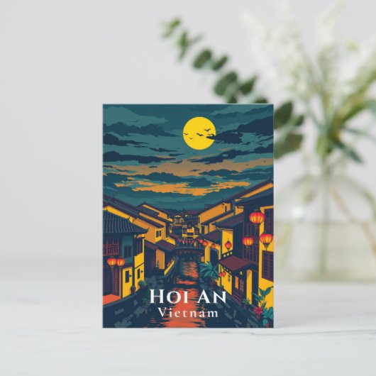 Hoi An Vietnam Ancient Town Lanterns Postcard Postkarte (Stehend Vorderseite)