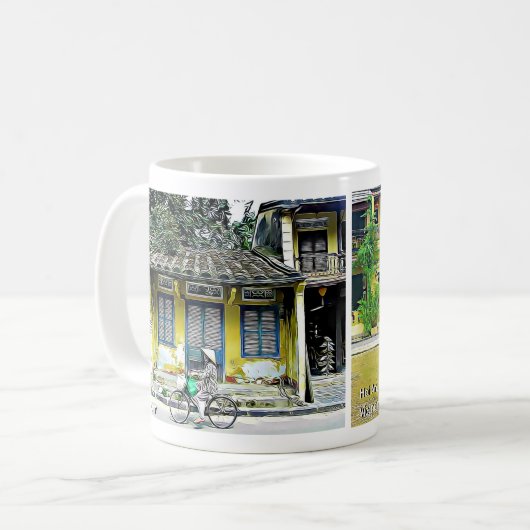 Hoi An, Vietnam Fahrrad zweiseitig Kaffeetasse (Vorderseite Links)