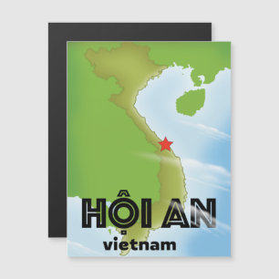 Hoi An Vietnam Reiseposter Art Print Magnetkarte