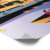 Hoi An Vietnam Vintage Reiseplakat Poster (Ecke)