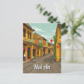 Hoi An Vietnam Vintage Travel Postkarte (Stehend Vorderseite)