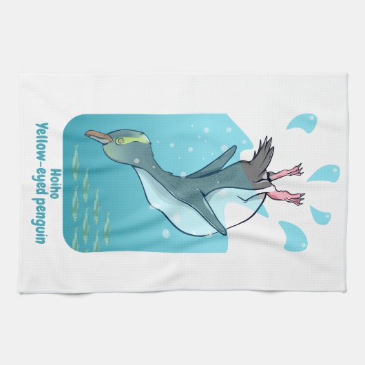 HOIHO YELLOW MIT AUGEN PENGUIN SWIMMING GESCHIRRTUCH (Horizontal)