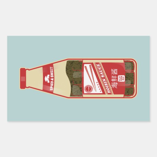 Hoisin Sauce Cantonese Food Rechteckiger Aufkleber (Vorderseite)