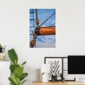 Hoist und Jib Segelboot Poster (Heimbüro)
