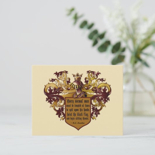 Hoit the Black Flag Mencken Quote Custom Einladung (Stehend Vorderseite)