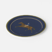 Hoity Toity Derby Party Plates, Navy Pappteller (Schrägansicht)