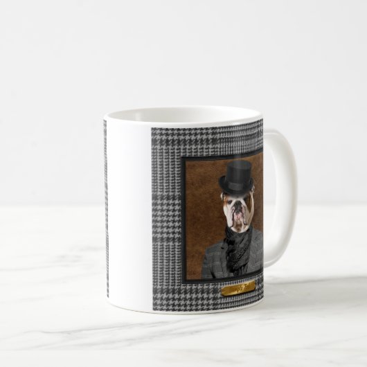 Hoity Toity House Maßgeschneiderte Dapper Bulldog- Kaffeetasse (VorderseiteRechts)