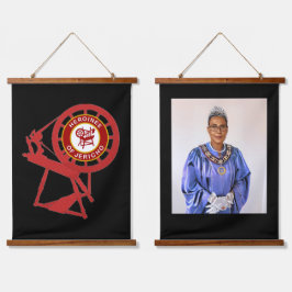 HOJ-HANGING-STEUERUNG WANDTEPPICH MIT HOLZRAHMEN