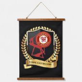 HOJ Hanging Tapestry Wandteppich Mit Holzrahmen (Vorderseite)